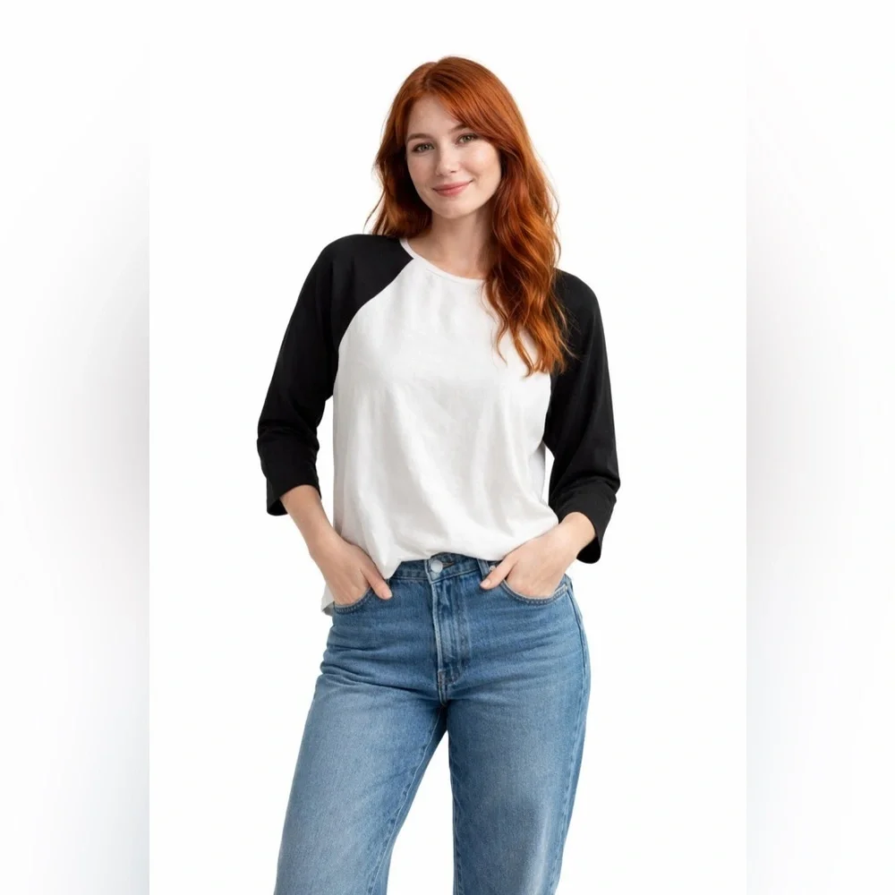 J Crew Size 6 Black and White Color Block